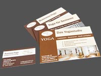 Drucksachen für das Yogastudio Yogadynamik (Flyer, Visitenkarten, Briefbögen)